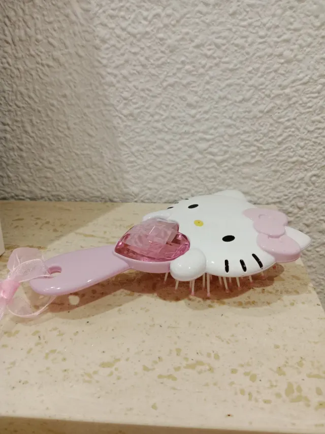Cepillo Hello Kitty Corazón Rosa Blanco