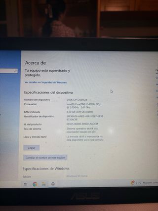Portátil ASUS i7 Gris/Plata