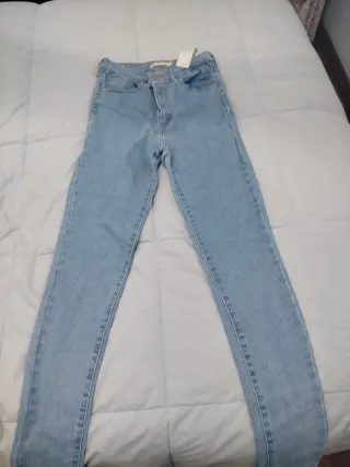 Pantalón Levi's Pitillo Talla 29 Azul Claro