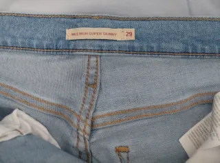 Pantalón Levi's Pitillo Talla 29 Azul Claro