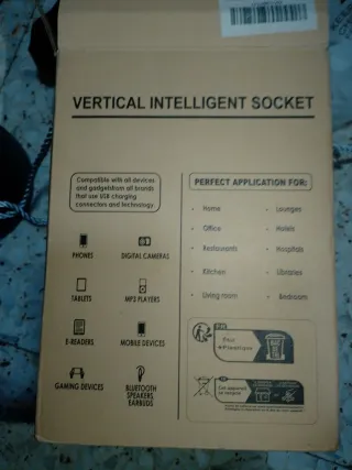 Regleta Torre USB y Enchufes