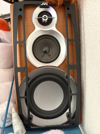 Altavoces JVC Madera y Plata