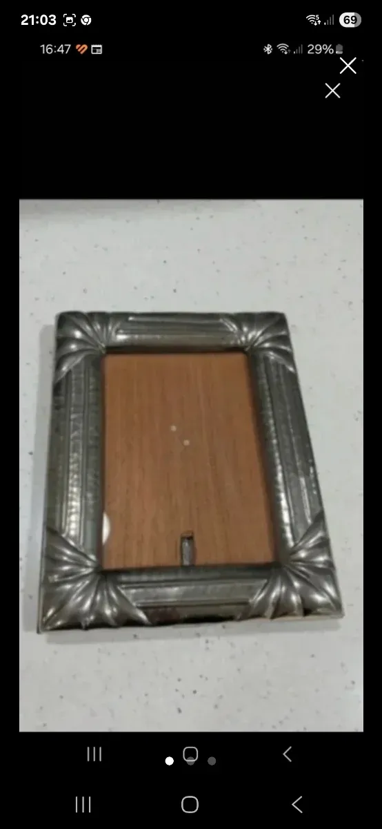 Marco de fotos plateado