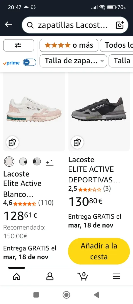 Zapatillas Lacoste Blancas y Verdes Hombre