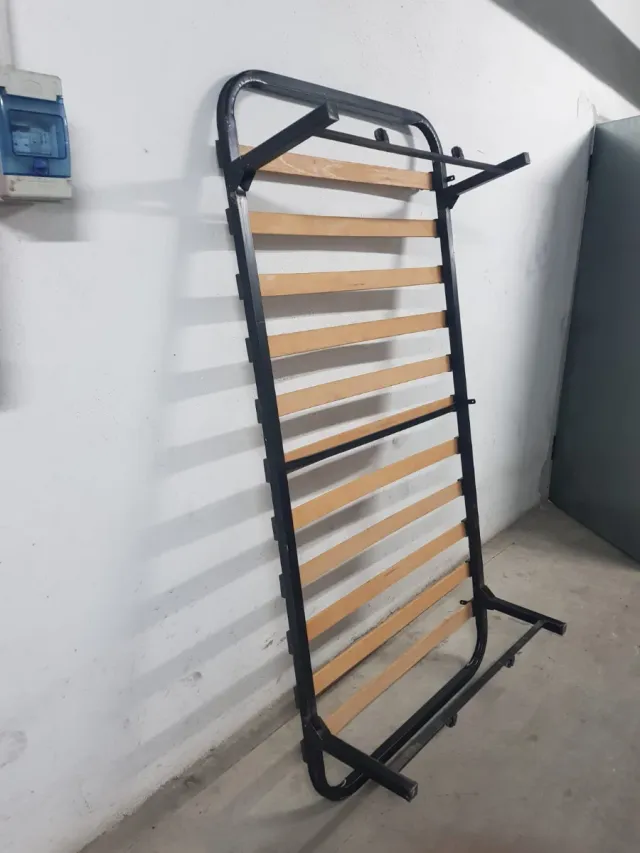 Somier patas plegables metal y madera