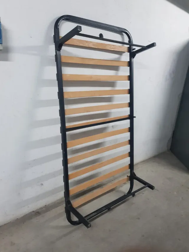 Somier patas plegables metal y madera