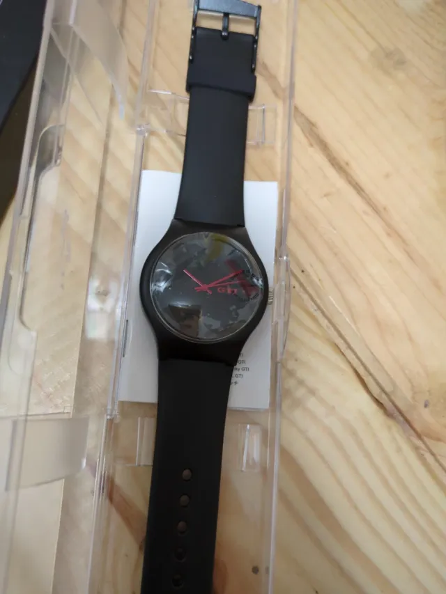 Reloj VW GTi Deportivo Unisex Negro/Rojo