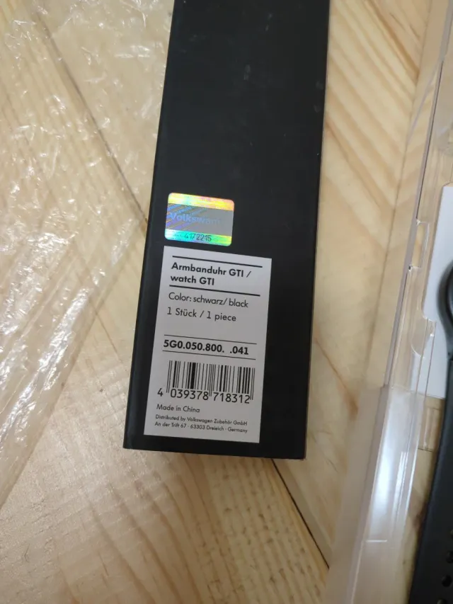 Reloj VW GTi Deportivo Unisex Negro/Rojo