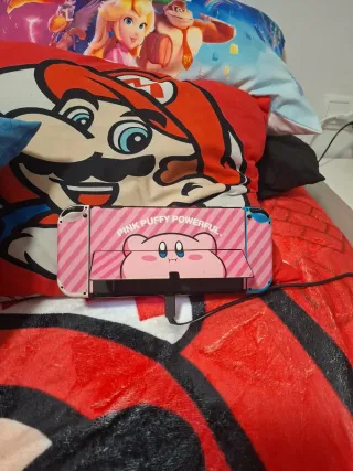 Cover protettiva Switch OLED Rosa Kirby Peach