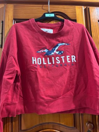 Sudadera Hollister Roja Talla M