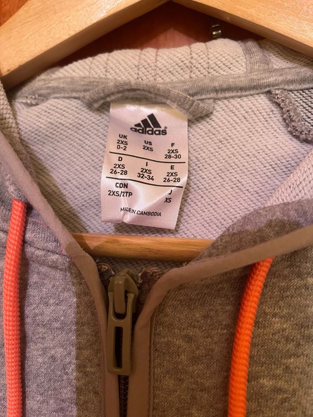 Chándal Adidas Gris y Naranja Talla S