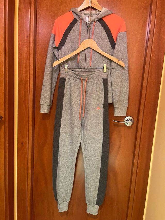 Chándal Adidas Gris y Naranja Talla S