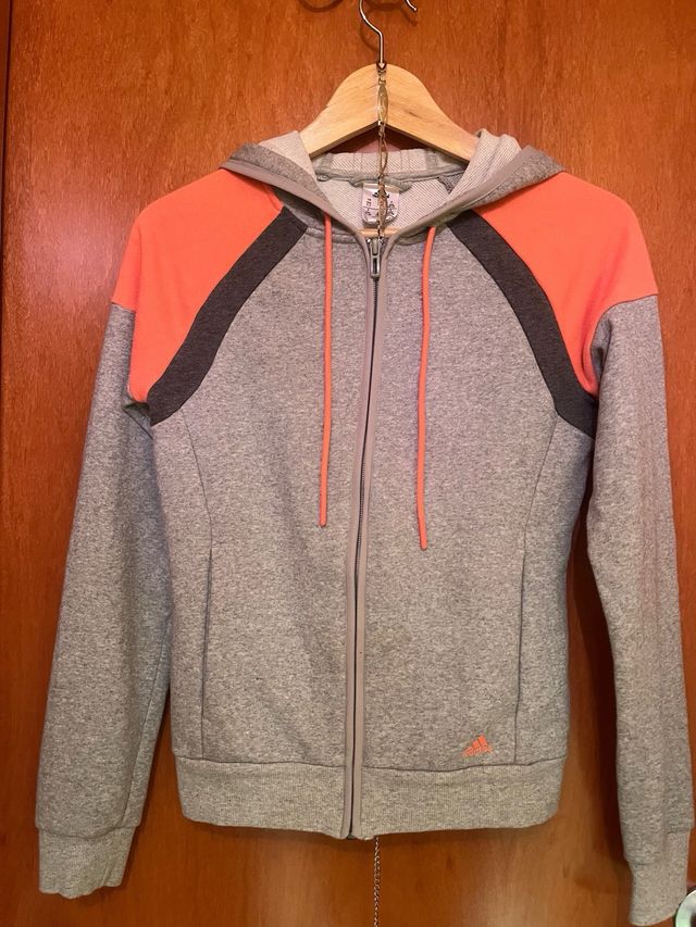 Chándal Adidas Gris y Naranja Talla S