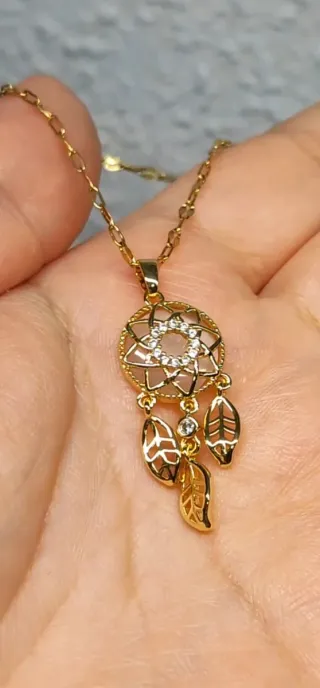 Colgante Plata de ley y chapado de oro de 18k