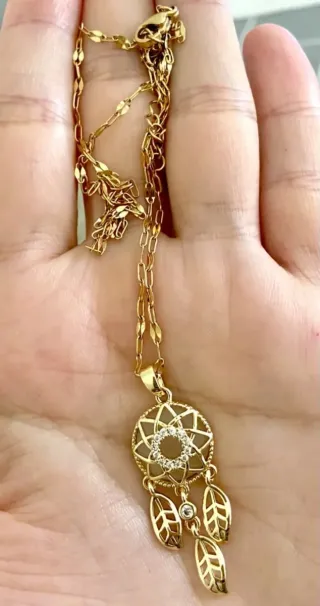 Colgante Plata de ley y chapado de oro de 18k