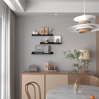 Estante flotante 60cm madera negro 3 unid