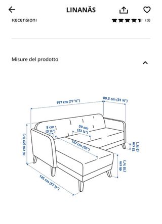 Divano angolare Ikea Linanäs beige