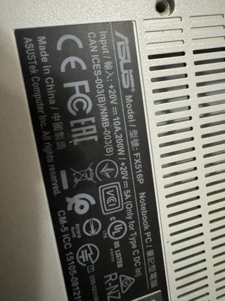 Asus TUF Dash F15 - Bianco