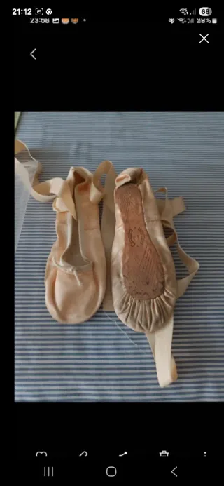 Zapatillas de ballet color rosa/beige