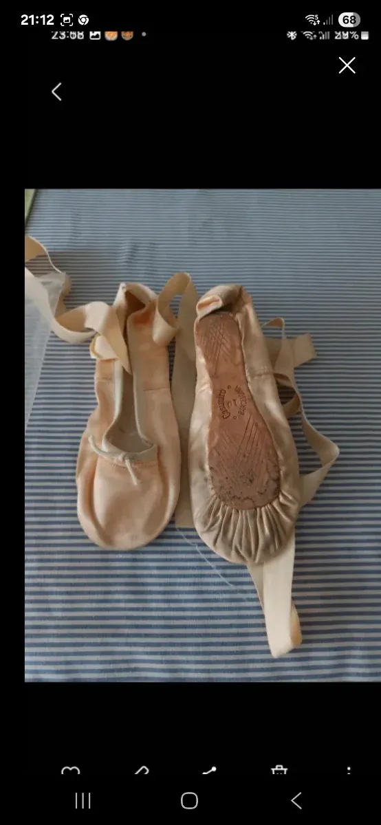 Zapatillas de ballet color rosa/beige