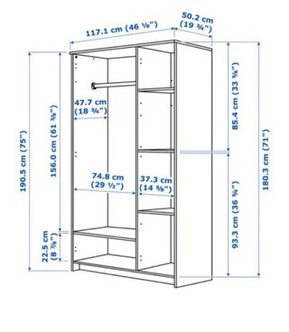 Guardaroba a 3 ante bianco Ikea
