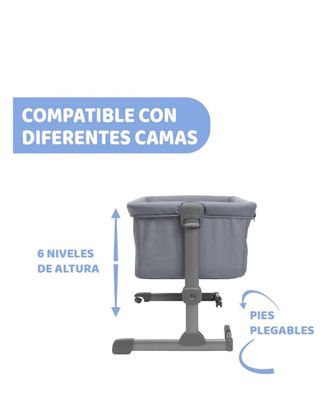 Minicuna colecho Chicco Next2me Essential Gris