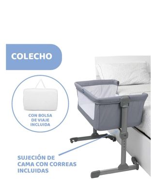 Minicuna colecho Chicco Next2me Essential Gris