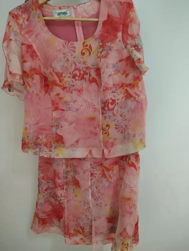 Conjunto JOMHOW floral rosa y rojo