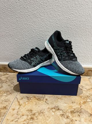 Zapatillas mujerASICS negras y turquesa GEL-EXAT 4