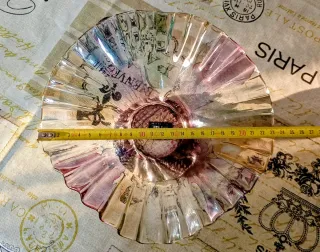 centrotavola con finiture in vetro di Murano