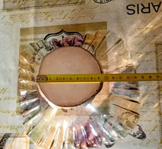 centrotavola con finiture in vetro di Murano