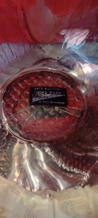 centrotavola con finiture in vetro di Murano