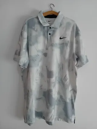 Polo Nike Dri-Fit Talla L Blanco/Plateado unisex