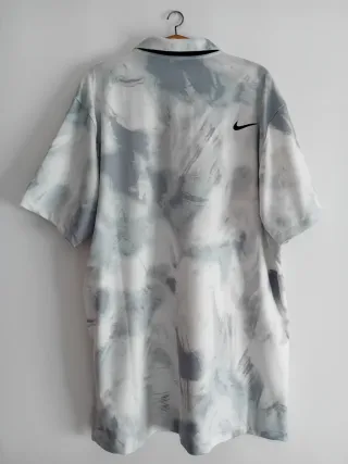 Polo Nike Dri-Fit Talla L Blanco/Plateado unisex