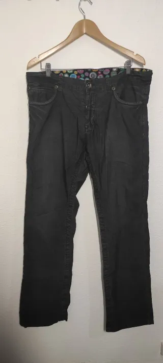 Pantalón pana gris hombre talla 36