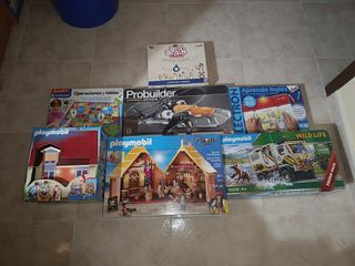 Lote Juguetes Playmobil y Juegos Educativos nuevos