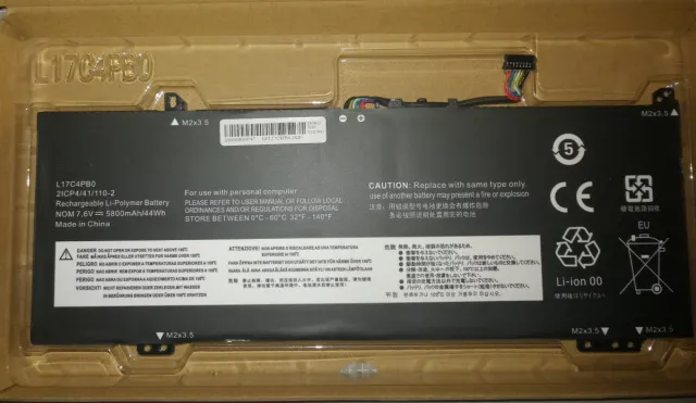 Batería LENOVO L17C4PB0 Li-Polymer 7.6V 5800mAh