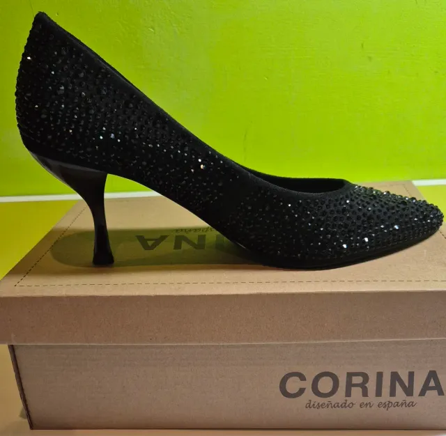 Zapatos de salón CORINA negros brillantes