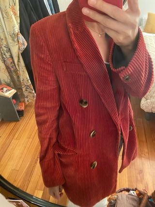 Americana blazer de pana color teja