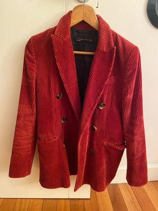 Americana blazer de pana color teja