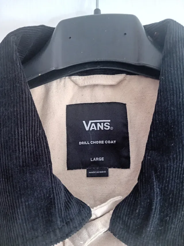 Chaqueta Vans Beige Talla L Unisex cuello de pana
