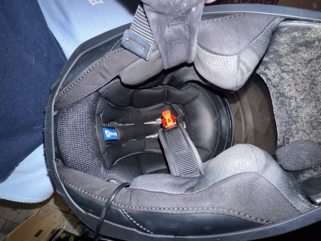 Casco Moto Shark Nero Blu con interfono incluso