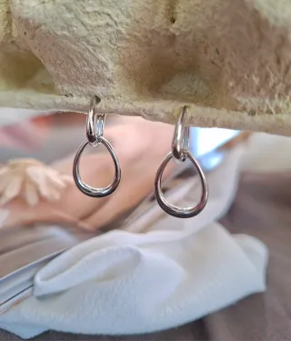 Pendientes Plata de Ley Aro Doble