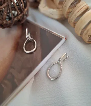 Pendientes Plata de Ley Aro Doble