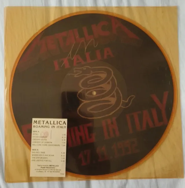 Metallica Live Bootleg Picture Disc Italia