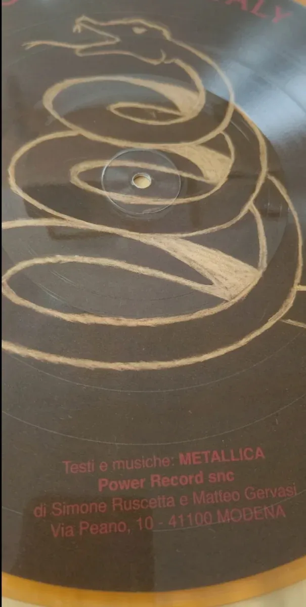 Metallica Live Bootleg Picture Disc Italia