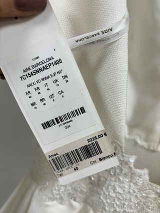 Vestido Novia Aire Barcelona 38/40