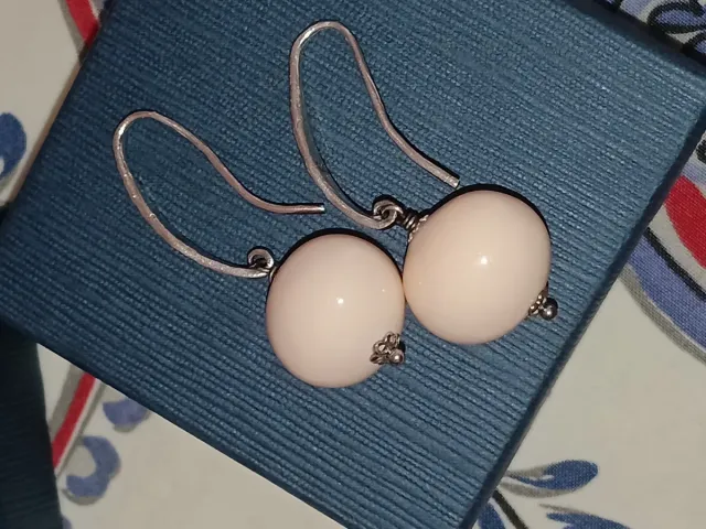 Orecchini Argento Giada Rosa