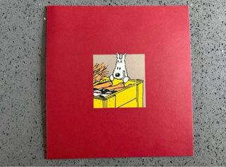 Tintin Tarjeta Felicitación 2000 Firmada