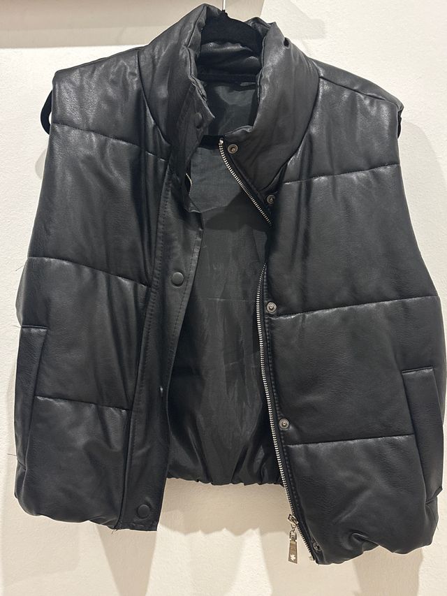 Chaleco polipiel negro talla única